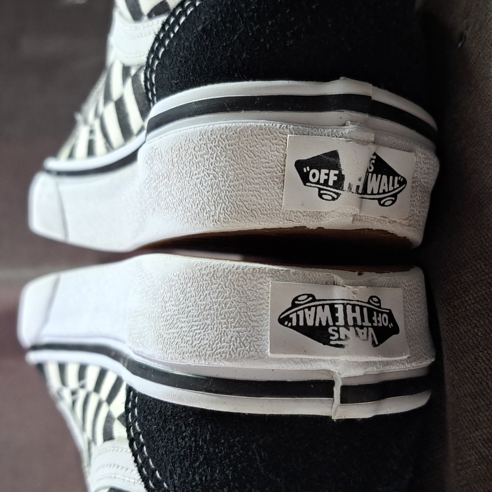 Vans Old Skool White Black Checkerboard Canvas Suede Lace Up Sneakers G US 5 - Picture 14 of 16